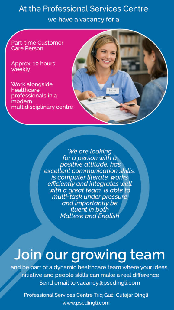 Vacancy - Receptionist Receptionist Vacancy June 2026 FB 576x1024